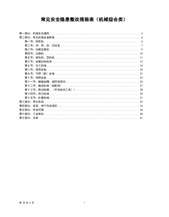 生产现场机械隐患排查速查手册