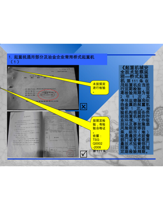 特种设备隐患排查对错图